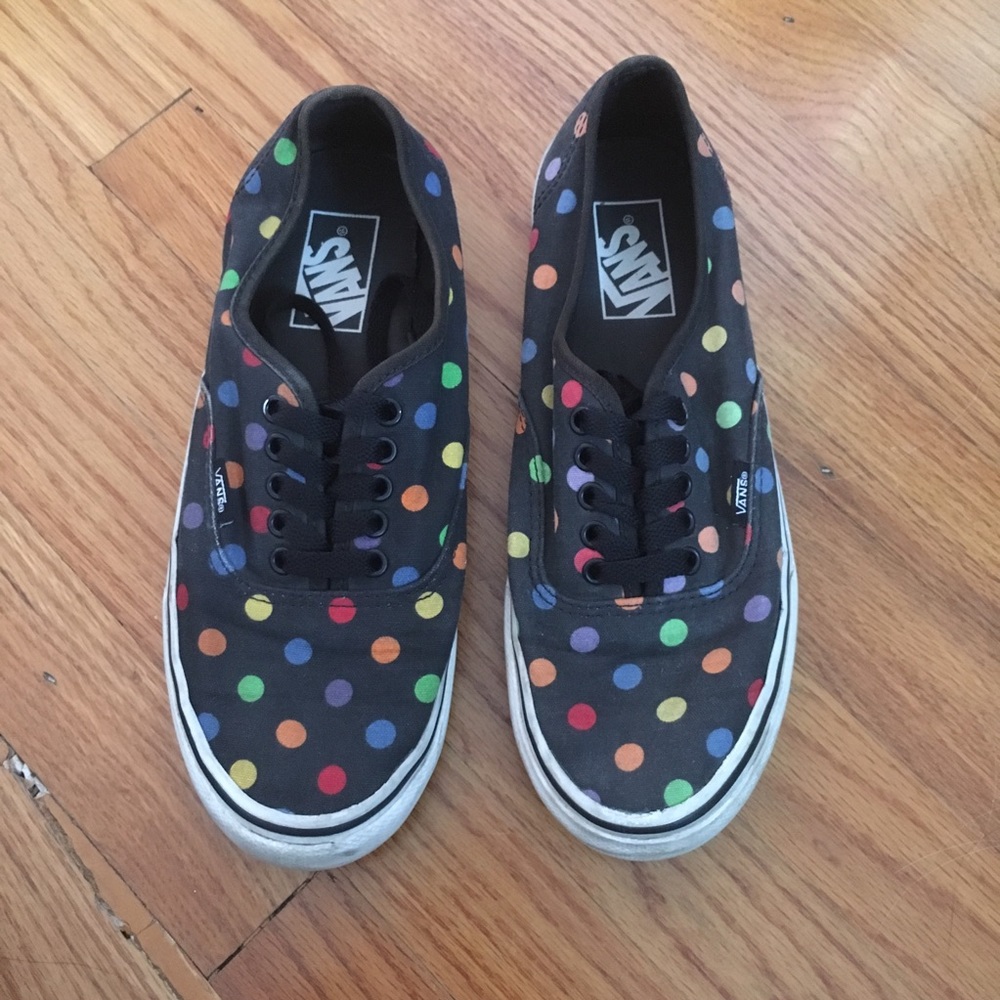 black vans- polka dot